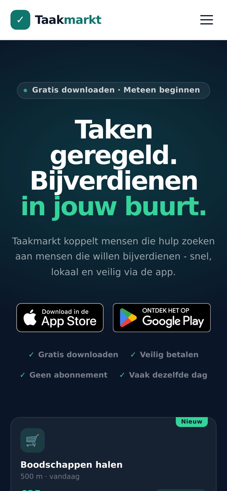 Website van Taakmarkt